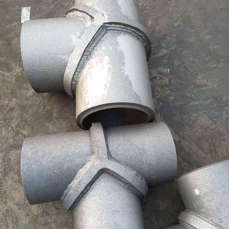 Carbon steel mud discharge and plastic coating tee sewage treatment 8710 flange reducer pipe fitting Ruike