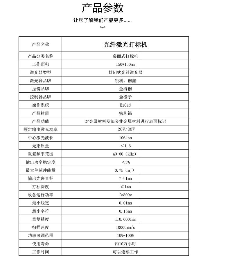 Fiber optic laser coding, stainless steel metal nameplate engraving machine, laser spraying machine, plastic laser marking machine