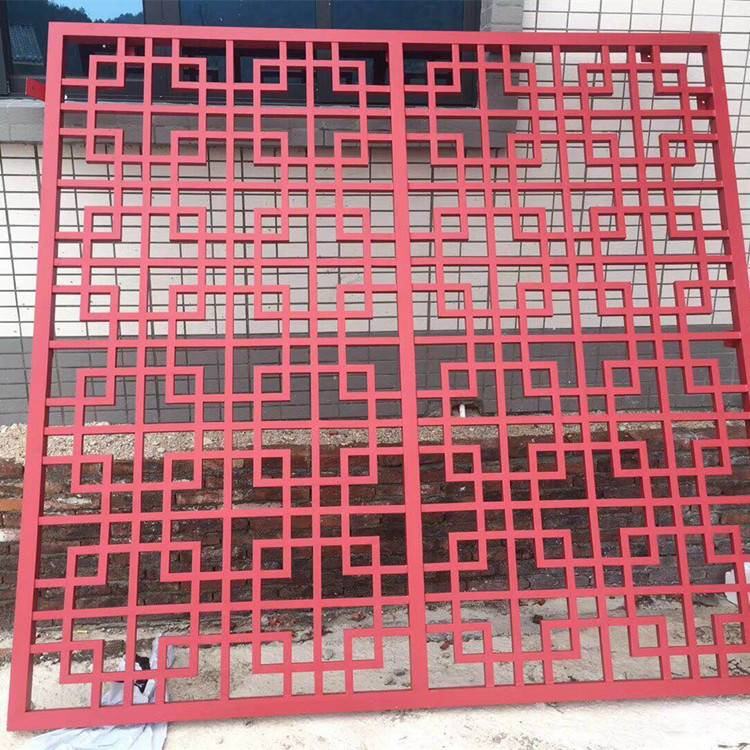 金硕非标铝方通2.5mm银色黄色覆膜铝格栅铝窗花标准