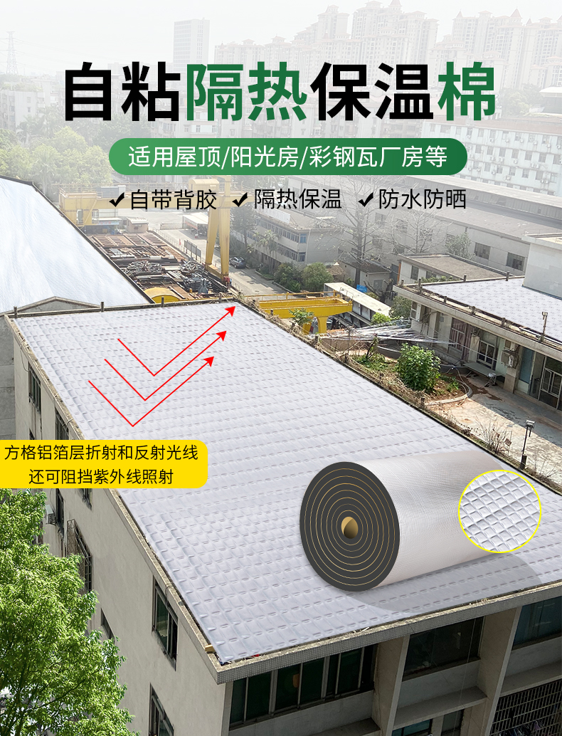 High temperature resistant thermal insulation cotton, fire resistant thermal insulation cotton, sound absorption and noise reduction roof, sun protection, waterproof and thermal insulation material