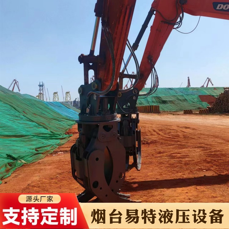 Yite Excavator Grasping Wood Craft to Create High Quality Port Wood Factory Grasping and Loading Efficiency