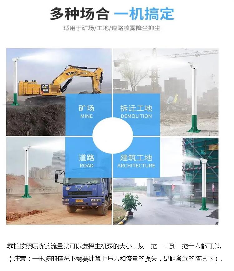 Fog pile spray road high-pressure rotary fog pile system fog pile intelligent fog pile