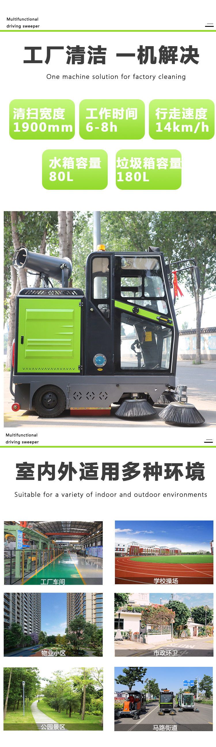 Closed electric sweeping vehicle, driving type sweeping machine, community road sweeping vehicle