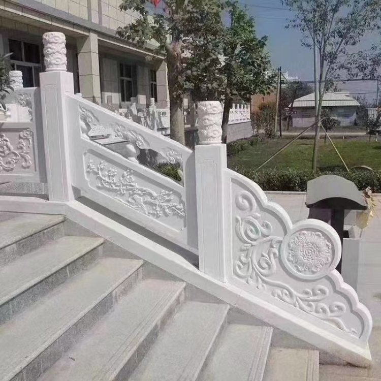 燕明石业 公园景区装饰用 花岗岩雕刻栏杆 技艺精湛 石护栏