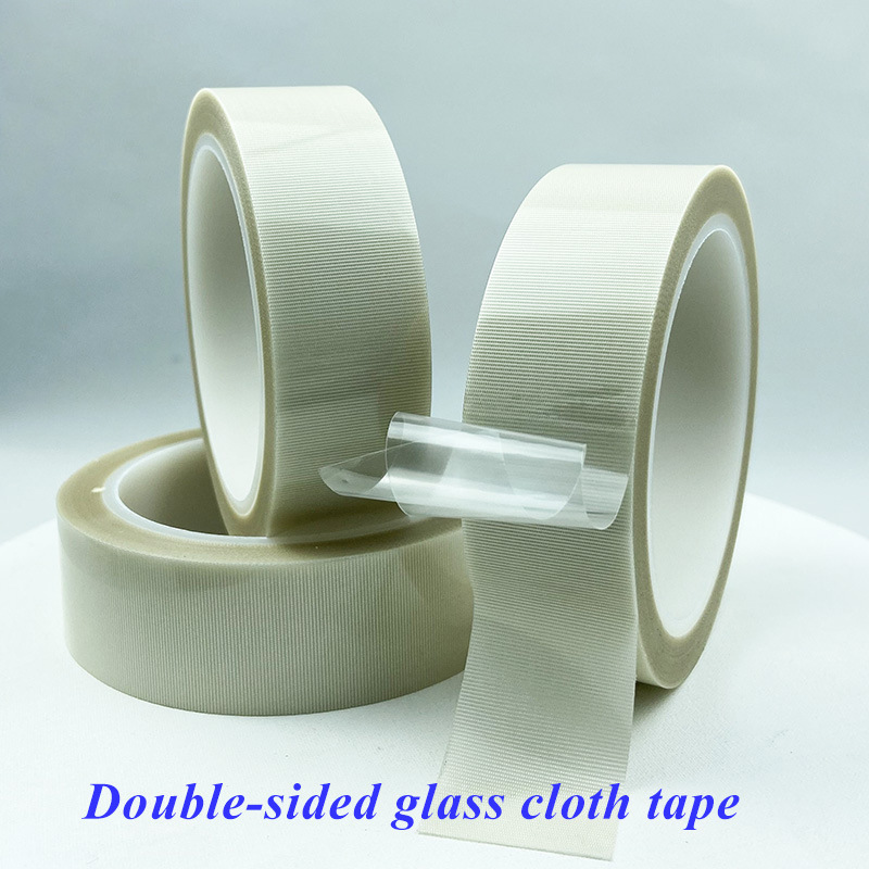 Double-sided glass cloth double-sided tape SMT high-temperature resistant fiber silicon pressure sensitive adhesive high-temperature insulation protection tape