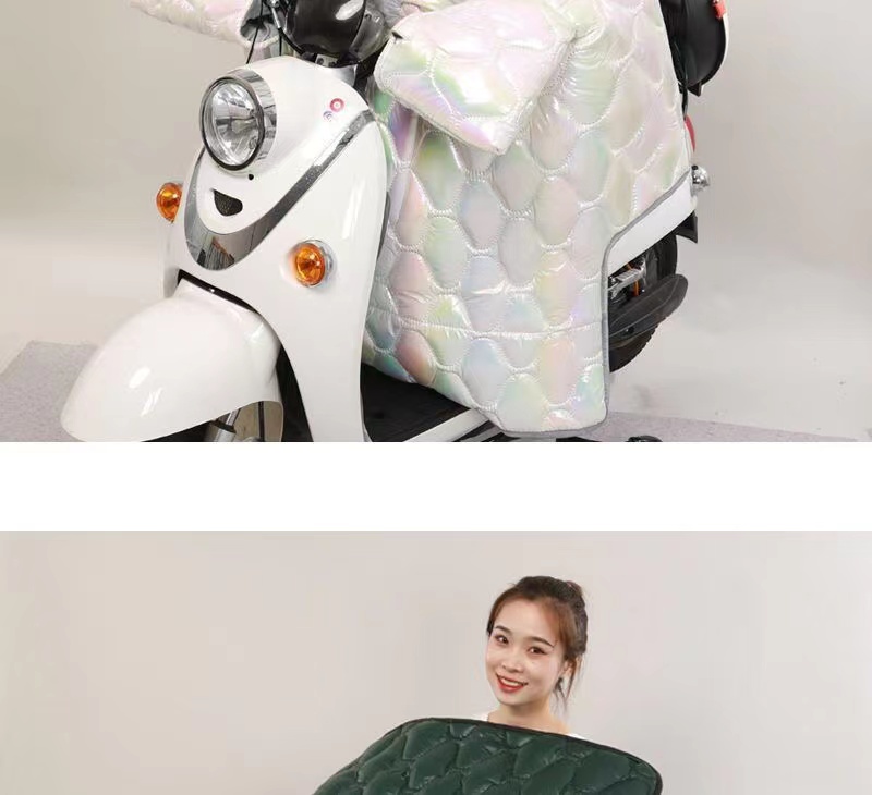 Electric car wind shield is heated by waterproof in winter, thicken windscreen, increase rain and snow proof PU sheepskin general winter style