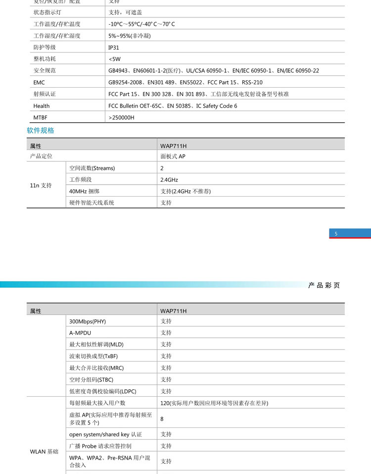 H3C Xinhua Triple Dual Band Panel Wireless AP WAP711H Enterprise Class Whole House WiFi5 Wireless Installation AP