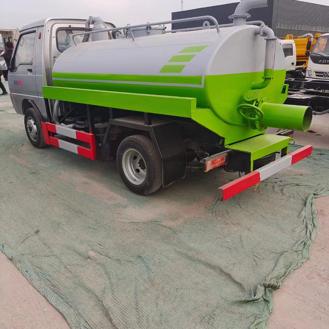 Guoliu Futian Yuling 3 square suction truck vacuum pump suction truck community sanitation suction truck manufacturer nationwide shipment