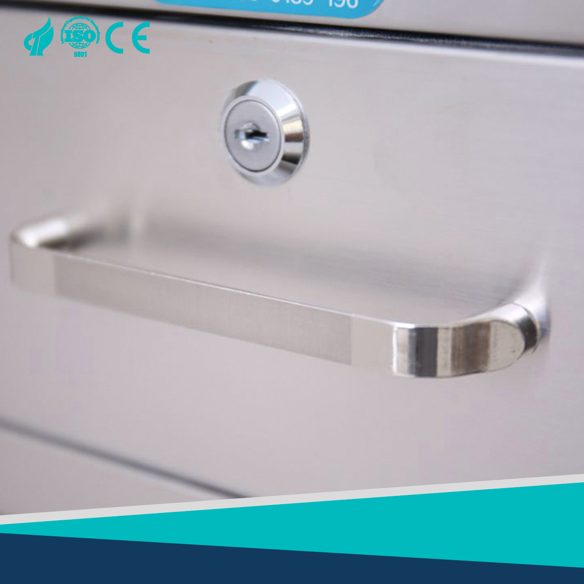 Double sided circular tube push hands for comfortable medical stainless steel medical record vehicle, convenient and 40 grid specification