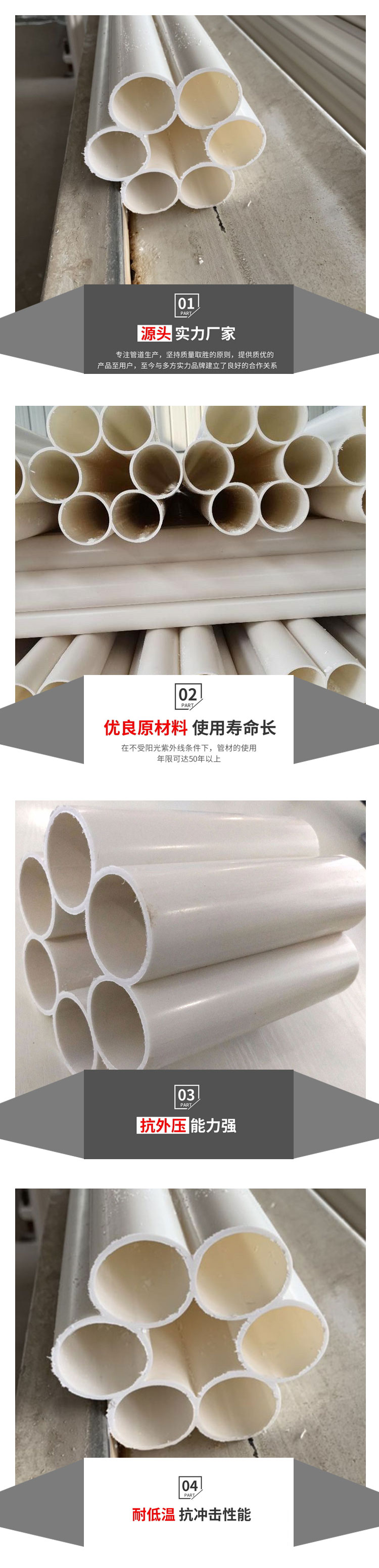 Five hole plum blossom tube with diverse specifications, HDPE power communication conduit, Xiongyun plastic, customizable