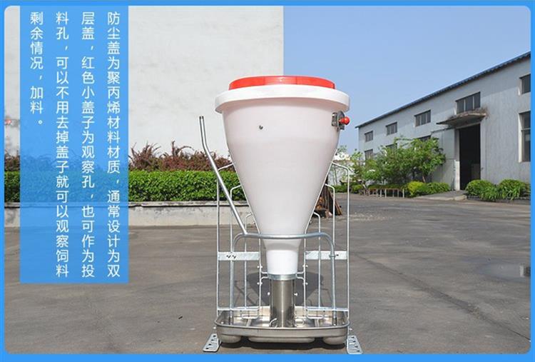 Stainless steel dry and wet feed tank for breeding pig feed tank, dry and wet feed separation, clean food collection, Guoyu