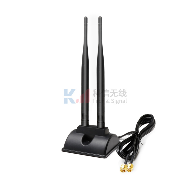 2.4G/5.8 dual band desktop antenna 6DB omnidirectional high gain Wireless network interface controller WIFI router sucker antenna