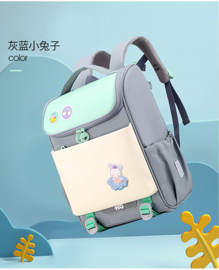 Korean version suitable for free wash backpacks for primary school students Shoulder protectors Children's backpacks Lightweight solid color primary school students' backpacks Customization