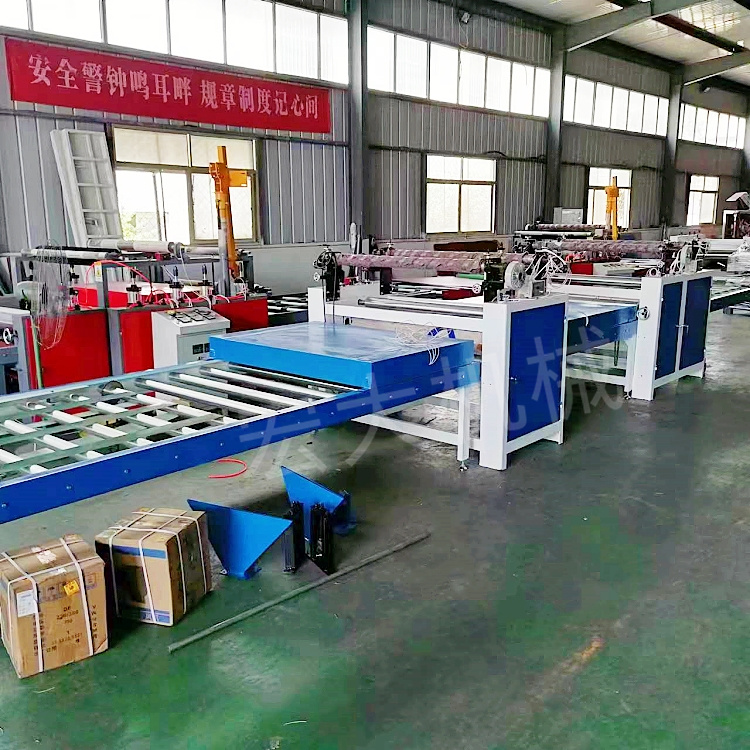 Fish belly white rock pattern board, wood grain paper flat pasting machine, wood veneer cold and hot adhesive film pasting machine, door-to-door installation guidance