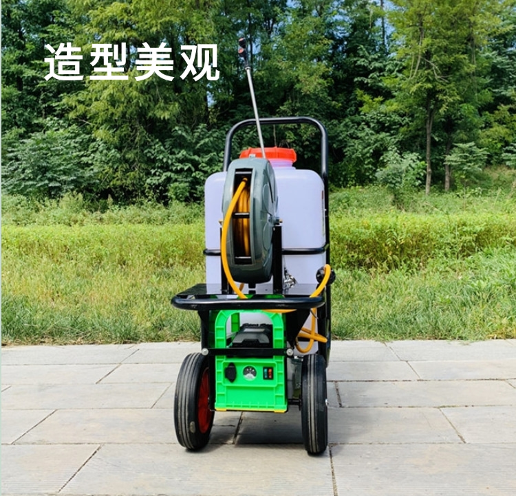 Zhicheng four wheeled cart type electric pesticide sprayer 60L high-pressure agricultural spray farm community epidemic prevention and disinfection