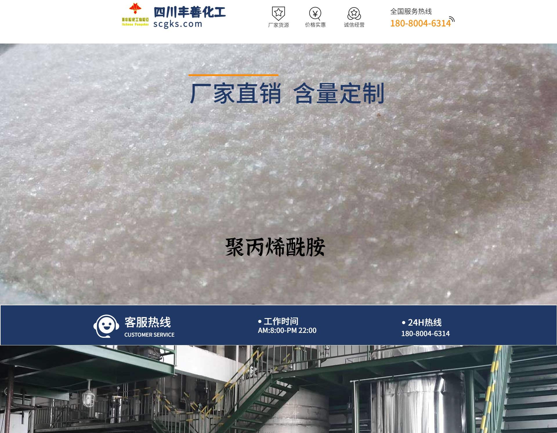 Fengshan Chemical Polyacrylamide PAM Amide Solid 800w-1600w Molecular Cation Anion Non ion