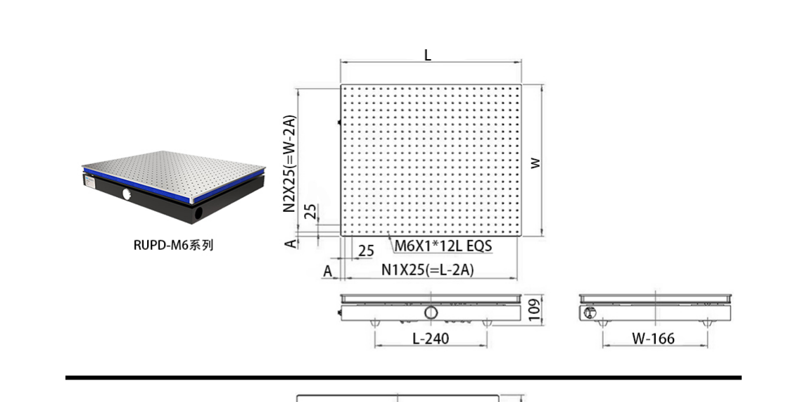 Ruiyu Technology - Table top air floating isolation platform with porous honeycomb bread board