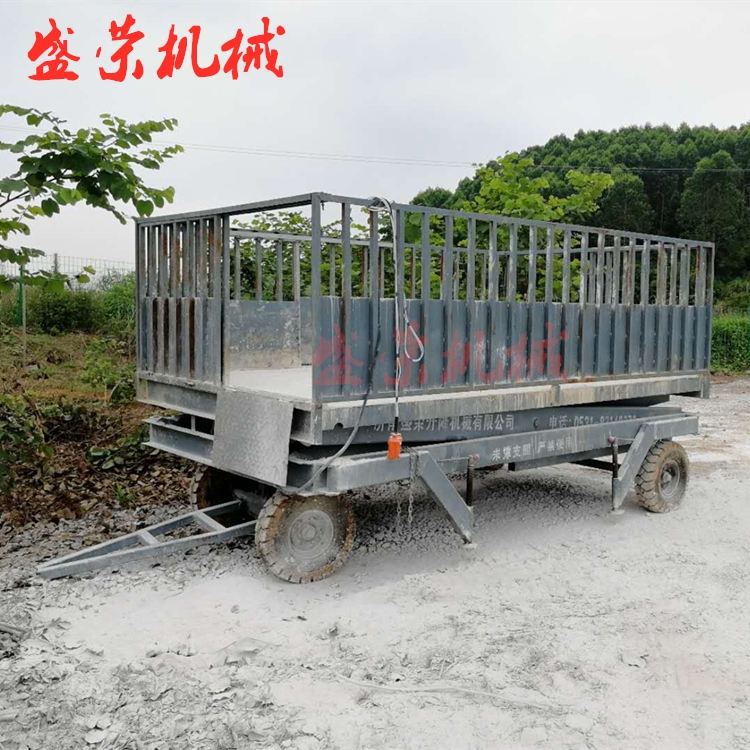 Shengrong 3-ton hydraulic lifting pig unloading platform Simple pig loading platform Pig loading lifting platform