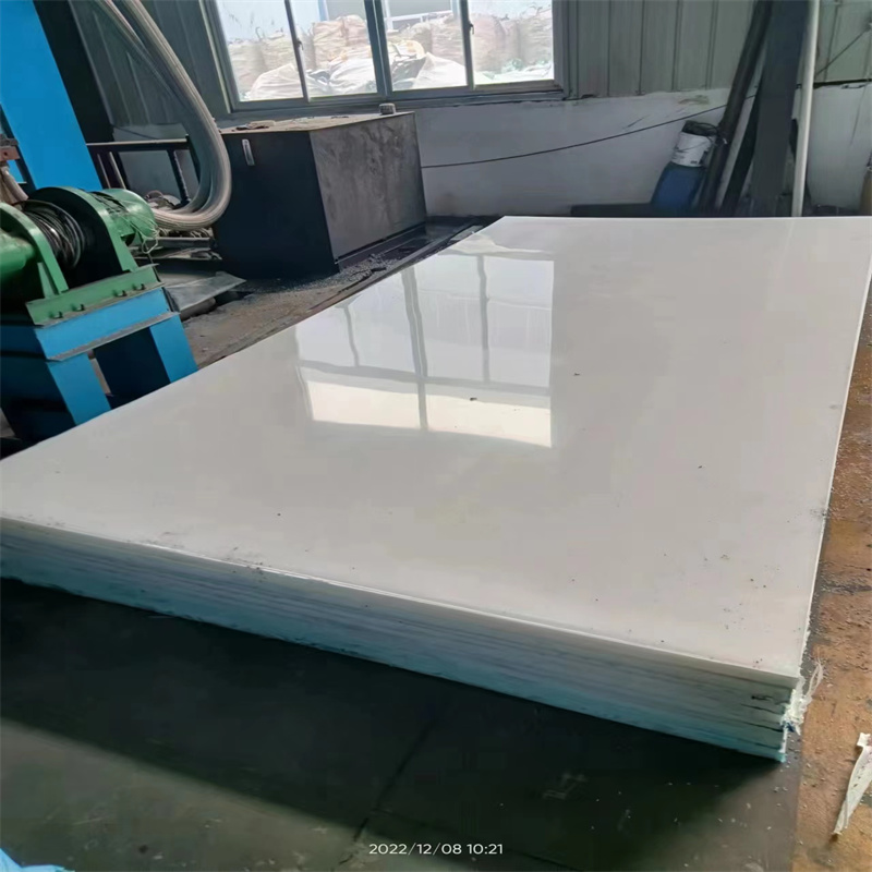 Installation and processing of white PE board, high-density polyethylene board, HDPE coal bunker lining board