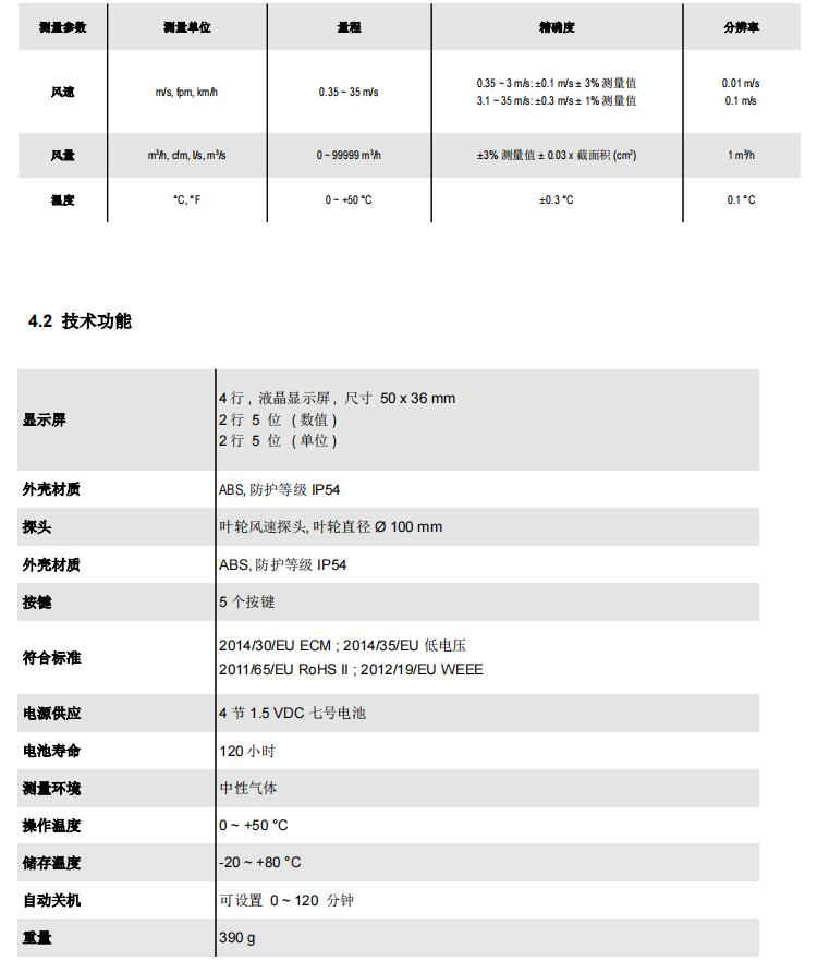 Kaimao Kimo LV130 portable impeller anemometer with air volume hood to measure air volume, wind speed, and temperature