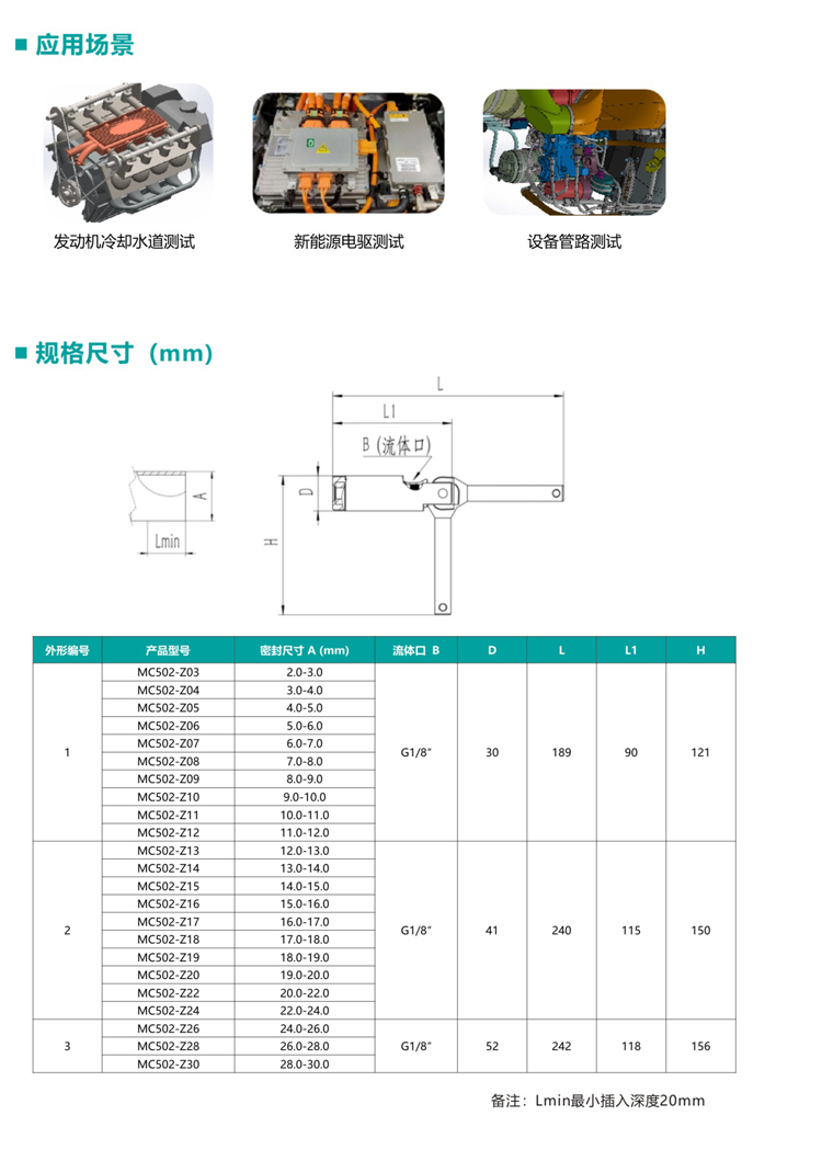 McCardo Low Voltage External Pipe Connector Air Tightness Test (Inspection) Plug Directly Supplied by Manufacturer for Customization