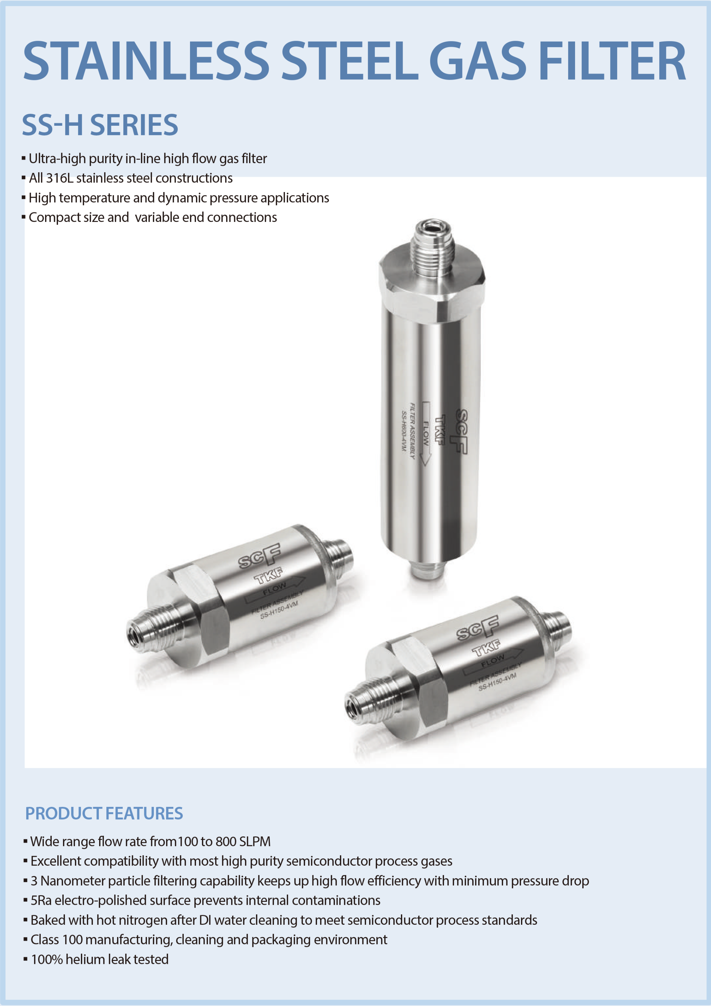 TK-FUJIKIN富士金过滤器SS-H150-4VM高纯气高精度微粒VCR金属密封