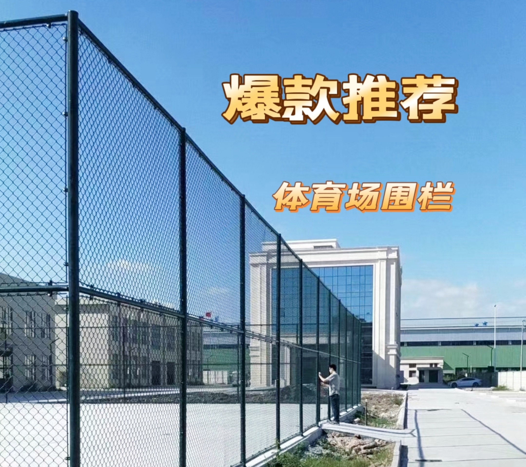 Stadium fence, Basketball court, football court, protective net, school playground, plastic coated hook net