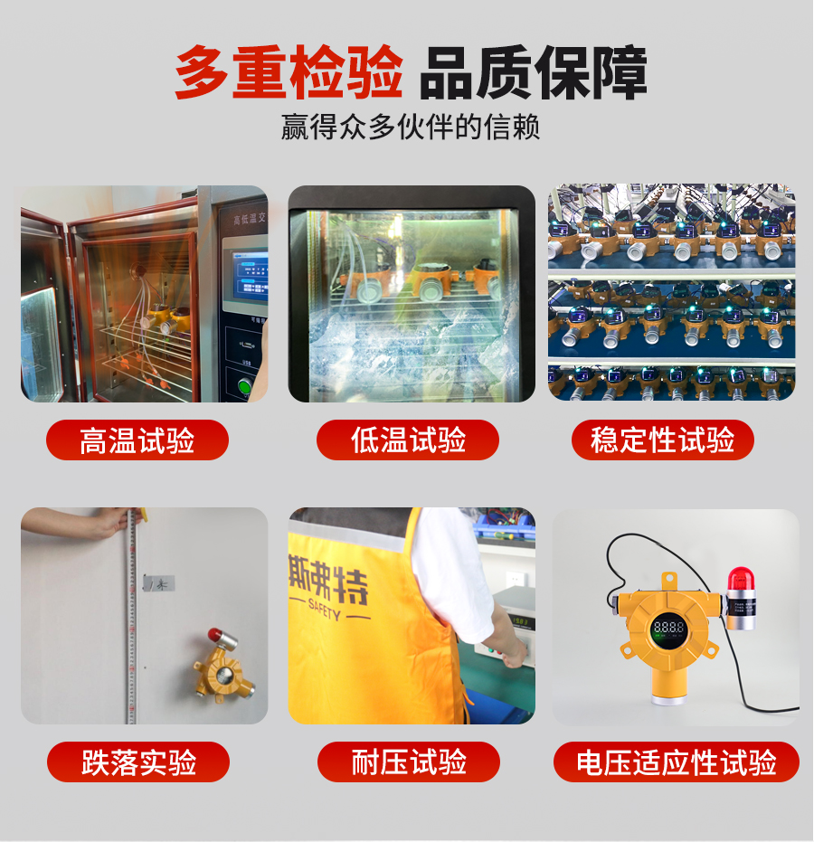 Dust detection alarm industrial fixed explosion-proof four in one gas alarm hydrogen sulfide oxygen detector