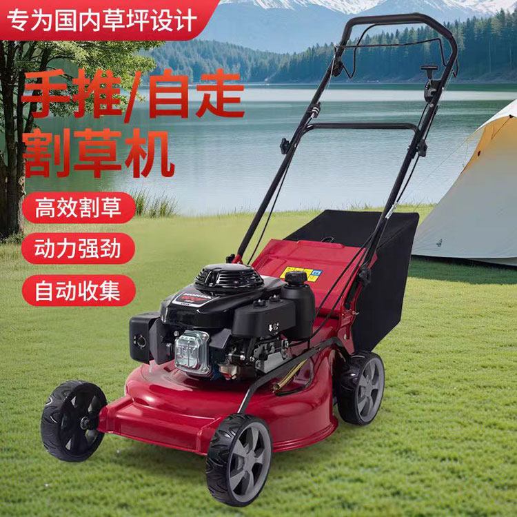 立安草坪机手推式宗申XP200动力自走款四冲程汽油割草机草坪修剪