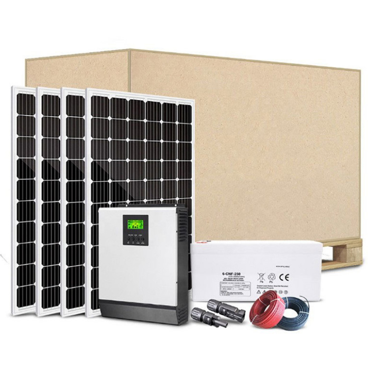 Solar power generation system household 220v3000W complete set of photovoltaic power generation panel energy storage reverse control integrated machine