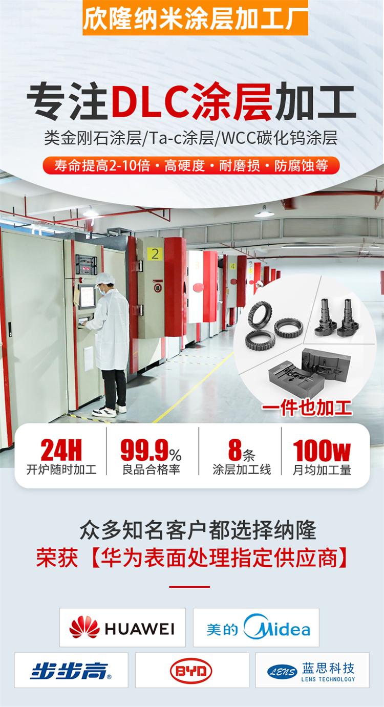 Strict quality control of wear-resistant self-lubricating coating processing for precision parts coated with DLC coating on stainless steel