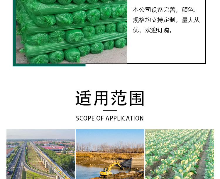 Polyethylene 2000 mesh six needle covered earth net, green covered earth dust net, construction site green net