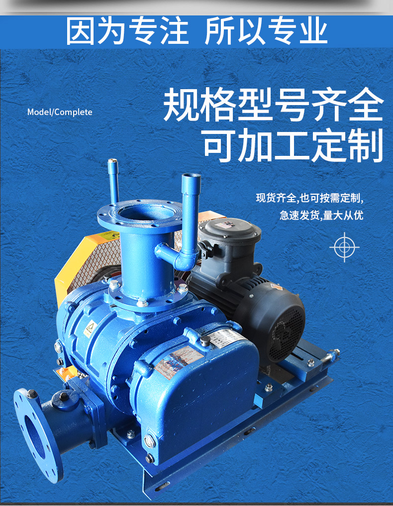 Powder conveying Roots blower SR150 pneumatic conveying equipment pneumatic ash gathering and environmental protection