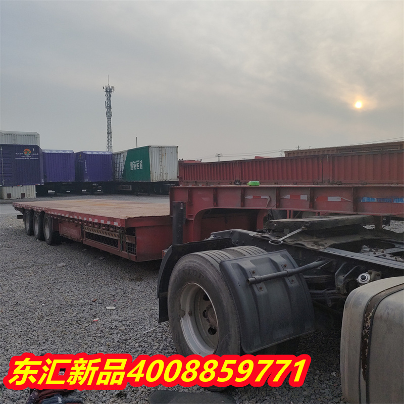 Purchase and sales of 13 meter 75 low flat semi trailer 17 meter 5 large transport semi trailer second-hand special trailer