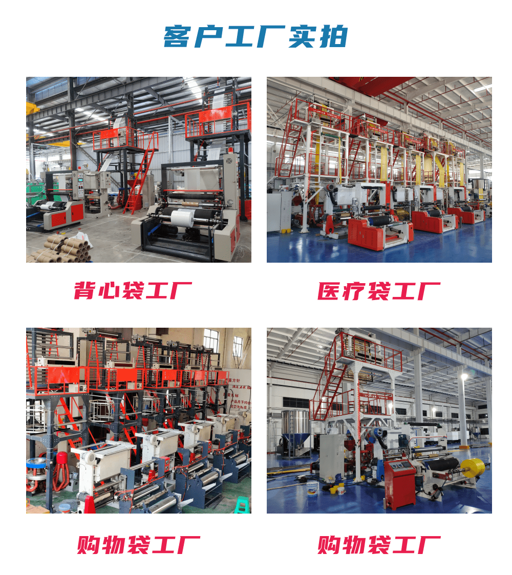 Youjia Machinery customizes and supplies a manufacturer of fully automatic high-speed HDPE single screw film blowing machines