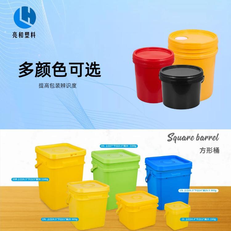 Lianghe 10L heat transfer printing Chinese style plastic bucket anti inflation chemical paint coating fertilizer universal packaging plastic bucket