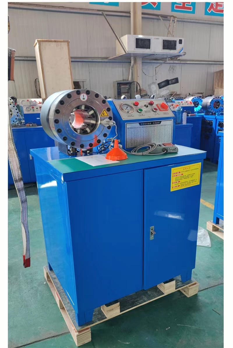 Hydraulic pipe pressure head machine Hydraulic oil pipe buckle press Building steel pipe pressure pipe machine Scaffold necking machine 2 inches