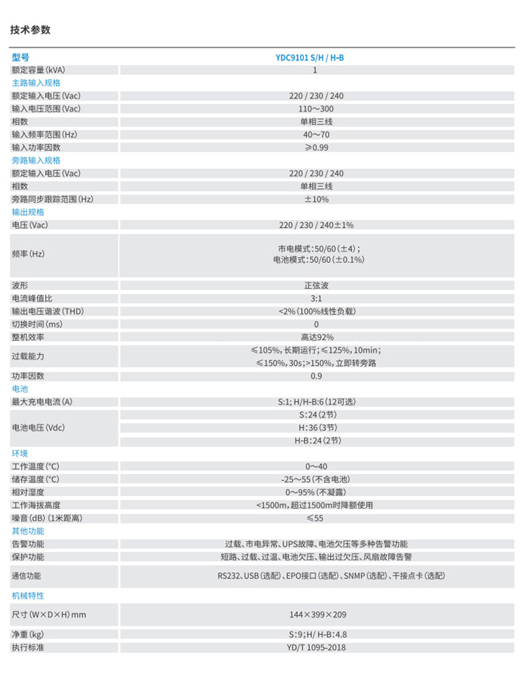 KSTAR KOSHIDA UPS Uninterruptible Power Supply YDC9101H Tower Machine 900W Network Server Stabilizer