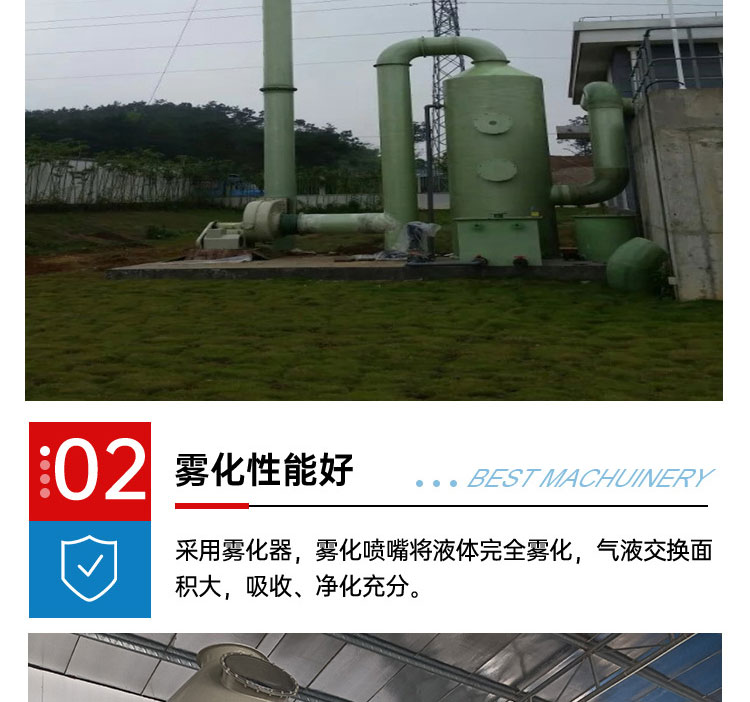 Chuangjia Glass Fiber Reinforced Plastic PP Washing Tower Industrial Waste Gas Treatment Equipment Stainless Steel Spray Tower