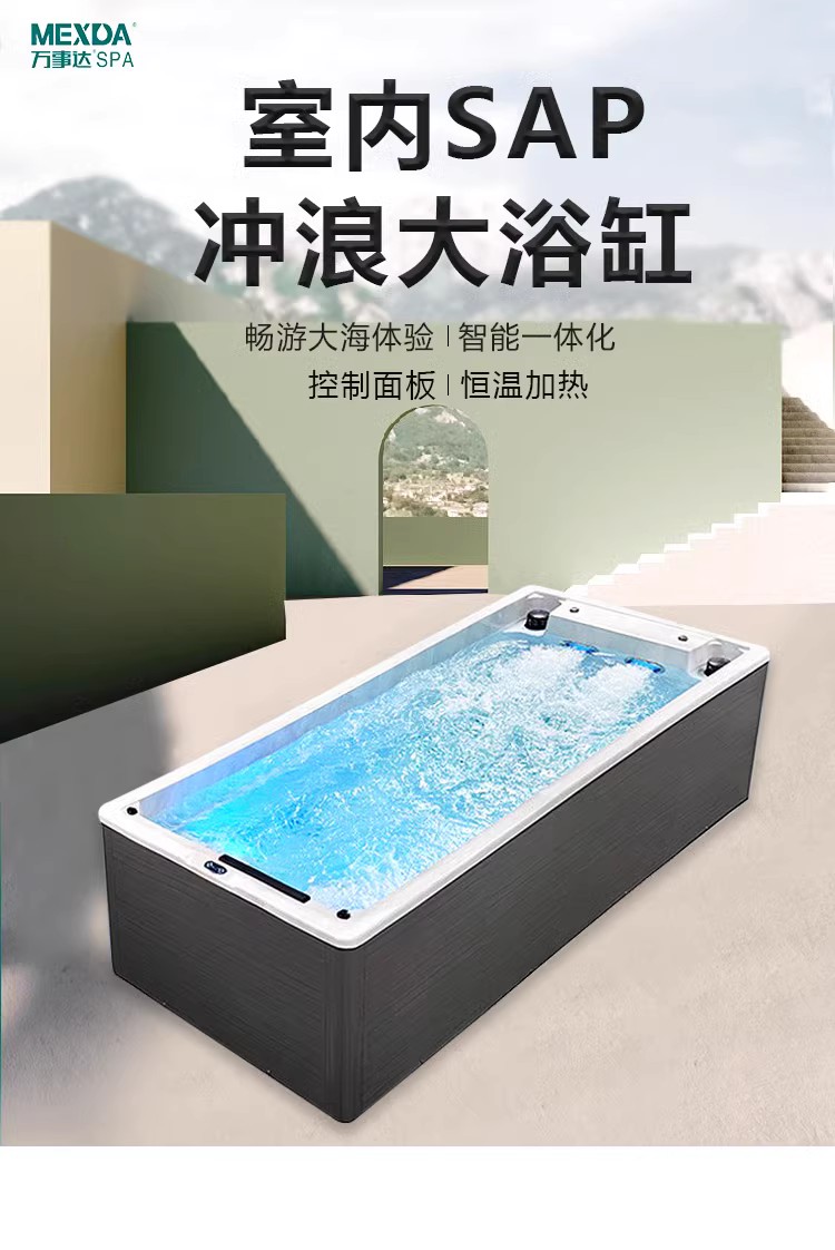 Home Children swimming pool Family thermostatic heating Super large garden swimming pool villa Embedded acrylic material