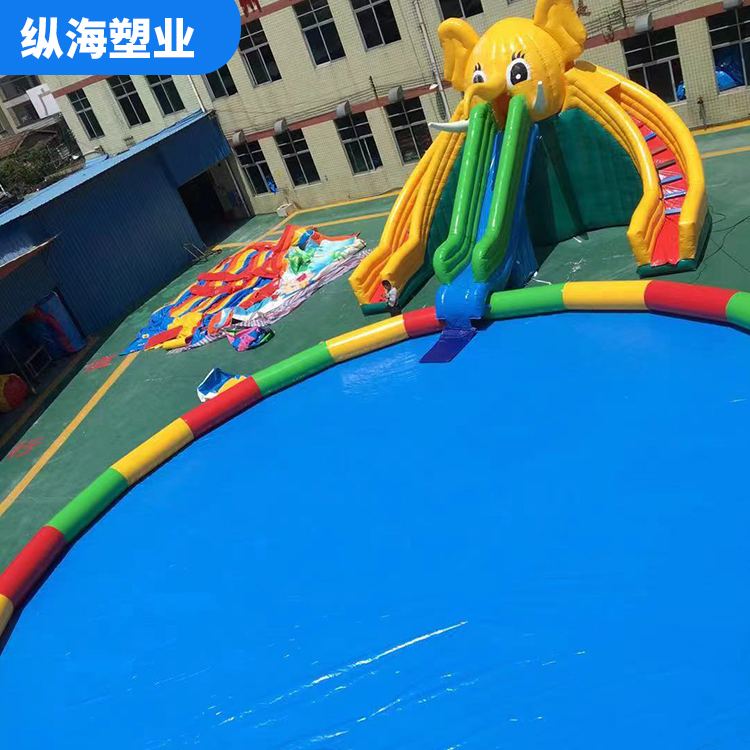 Customized specifications for outdoor children's water park in Zonghai Plastic Industry, an inflatable water slide