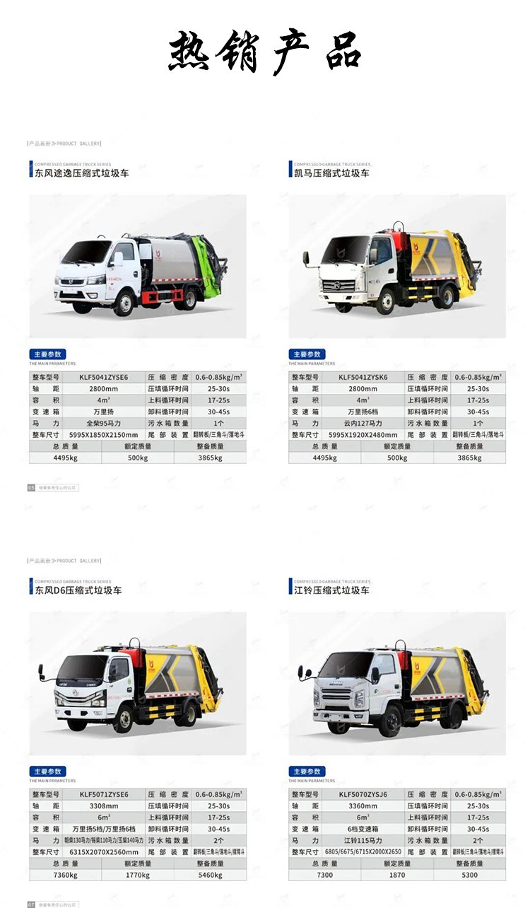 Dongfeng Tianjin 14 Square Compressed Garbage Truck Community Street Domestic Garbage Cleaning, Loading and Hanging Bucket Garbage Transfer