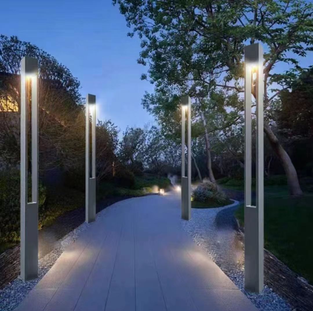 LED courtyard light, outdoor solar street light, aluminum profile, 7-character landscape light, park villa road high pole light