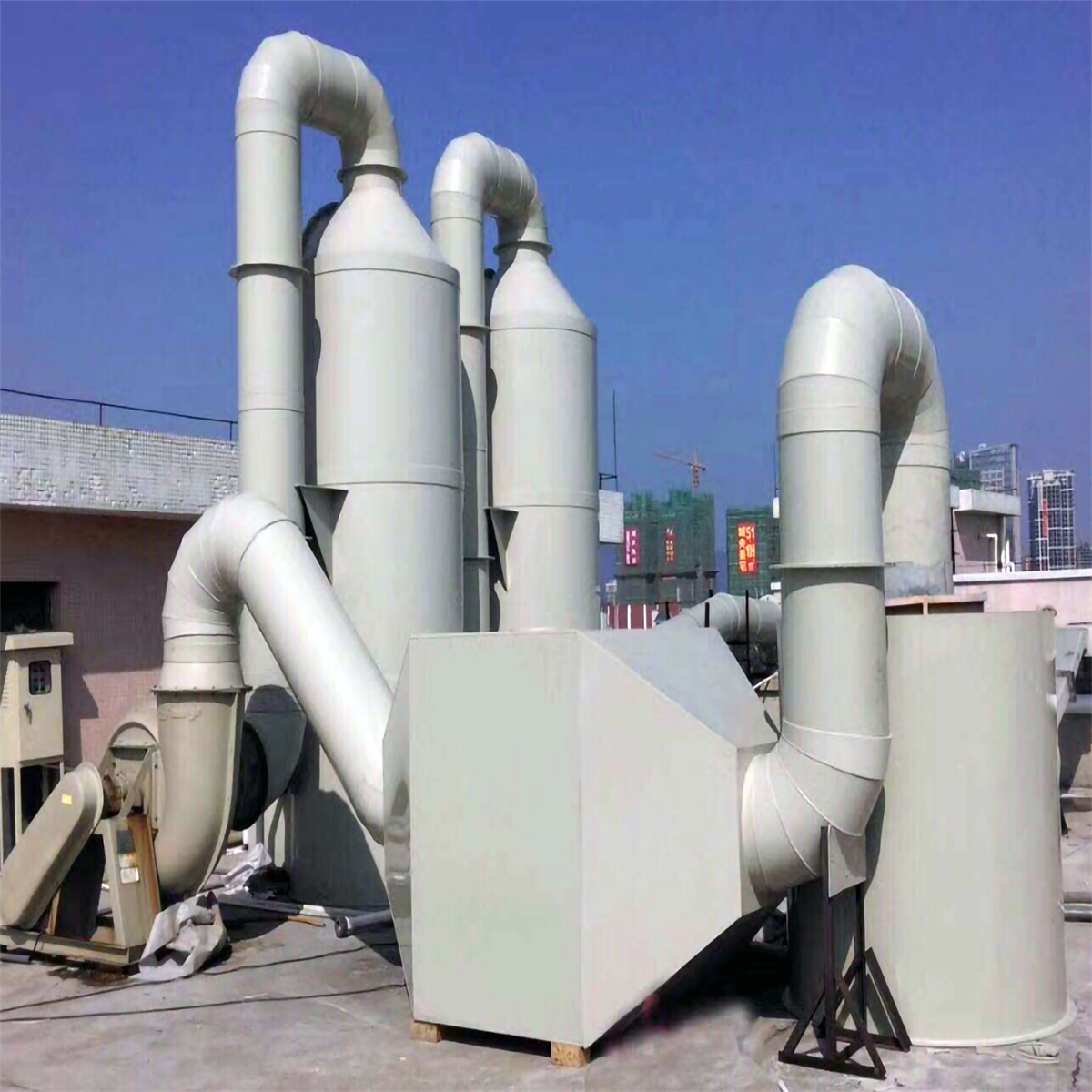 Spray purification tower, fiberglass acid mist waste gas treatment equipment, desulfurization dust collector, mist acid washing tower