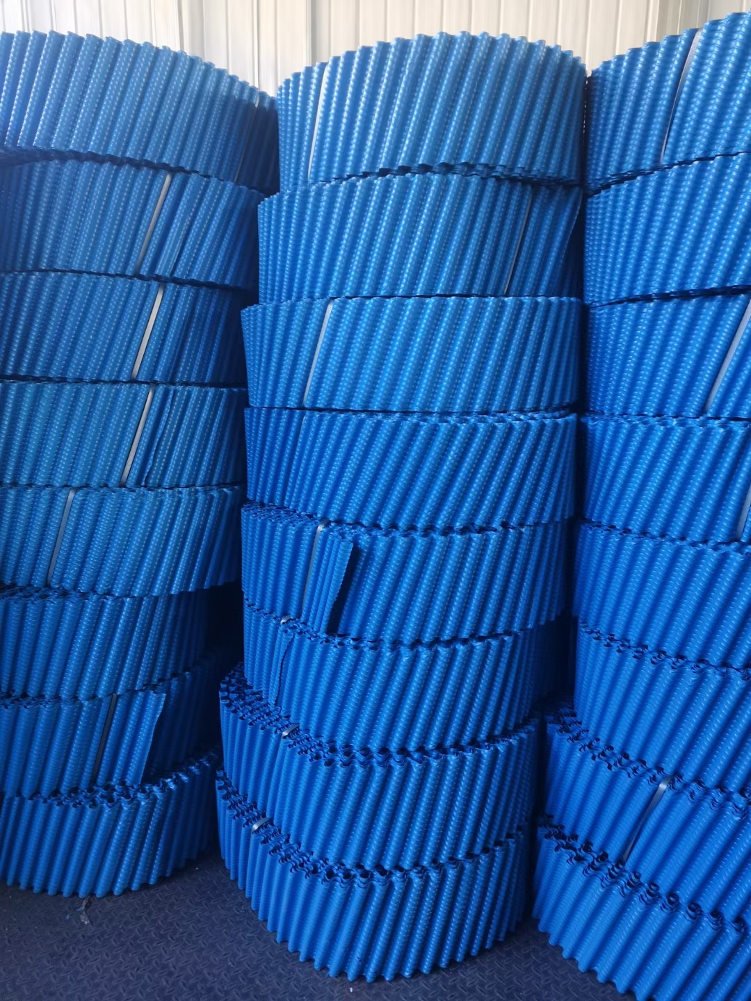 Customized processing of suspension ball cooling tower fillers for fiberglass tower water spraying S-wave PVC square fittings