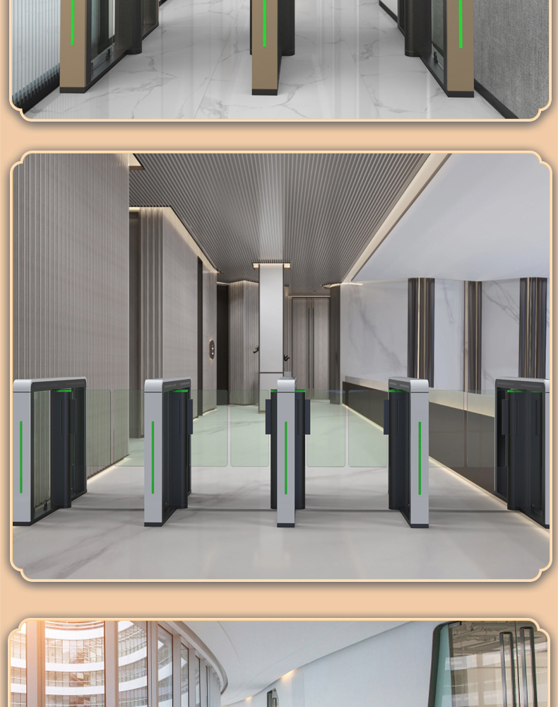 The size of the smart quick pass door swipe card facial recognition channel gate supports customization