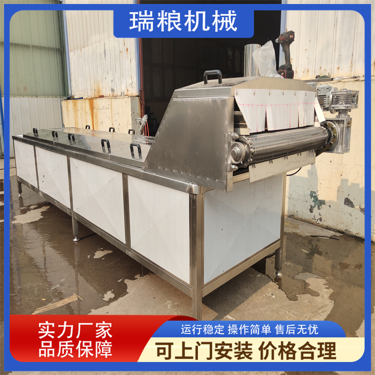 Customized crayfish pre cooking machine, scallop pillar blanching machine, lettuce killing machine, production line Ruiliang