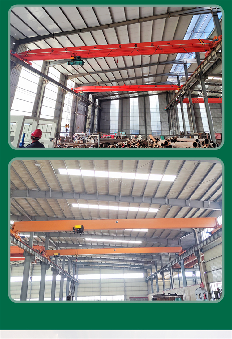 Workshop use 9m high 20t single beam travelling crane 2t electric overhead travelling crane Overhead crane