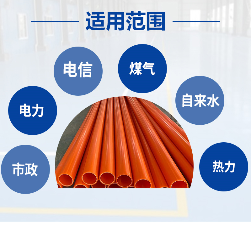 MPP power pipe manufacturers wholesale high-temperature resistant Mpp wire and cable protection pipes, orange MPP cable pipes, national plastic