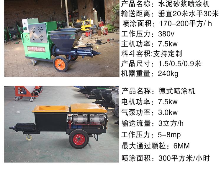 95 type cement mortar spraying machine, plastering tool, German mortar spraying machine, Moyang Machinery